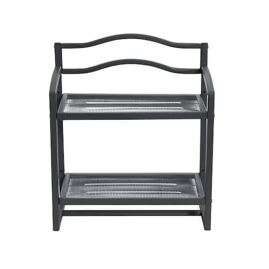 Household Essentials 2-Tier Metal Wall Mount Bathroom Shelf